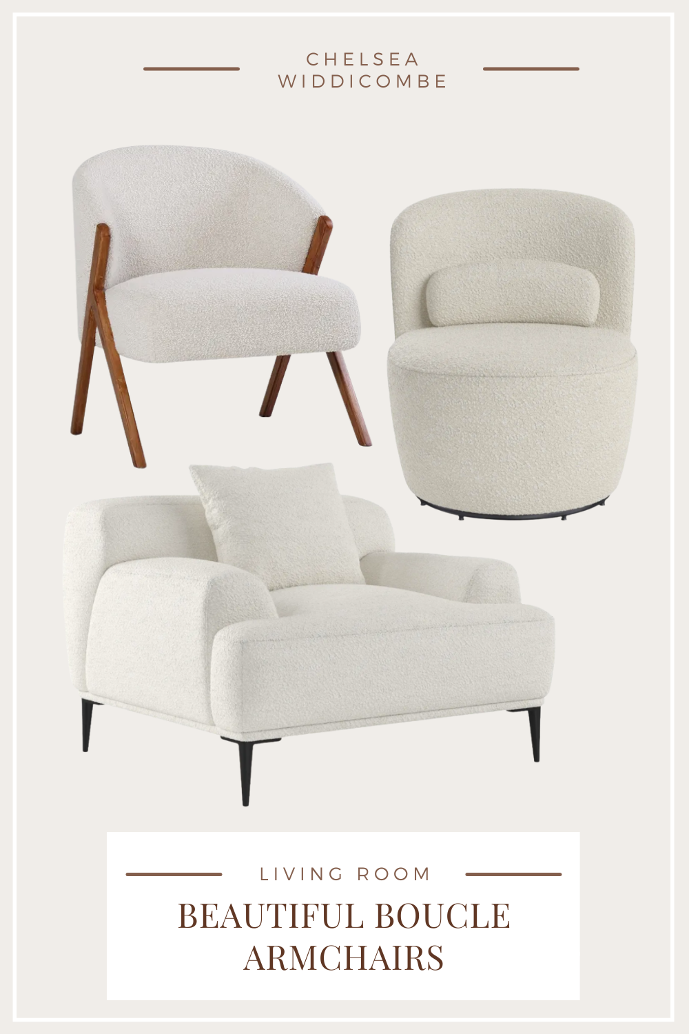 Beautiful Boucle Armchairs for your Living Room – Chelsea Widdicombe